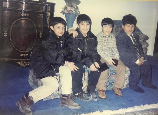 With brothers and my cousin.