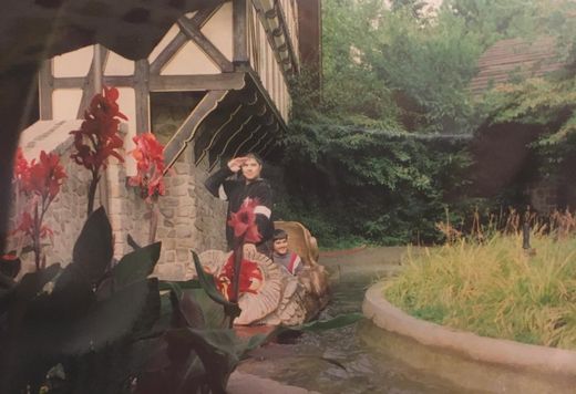 Heide Park Resort, Germany, with my brother Nasser.
