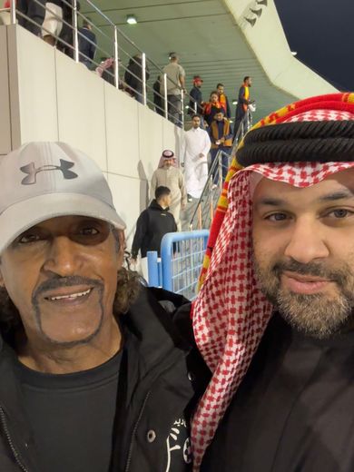 With Hamad al-Dossari, former Qadsiah player.
