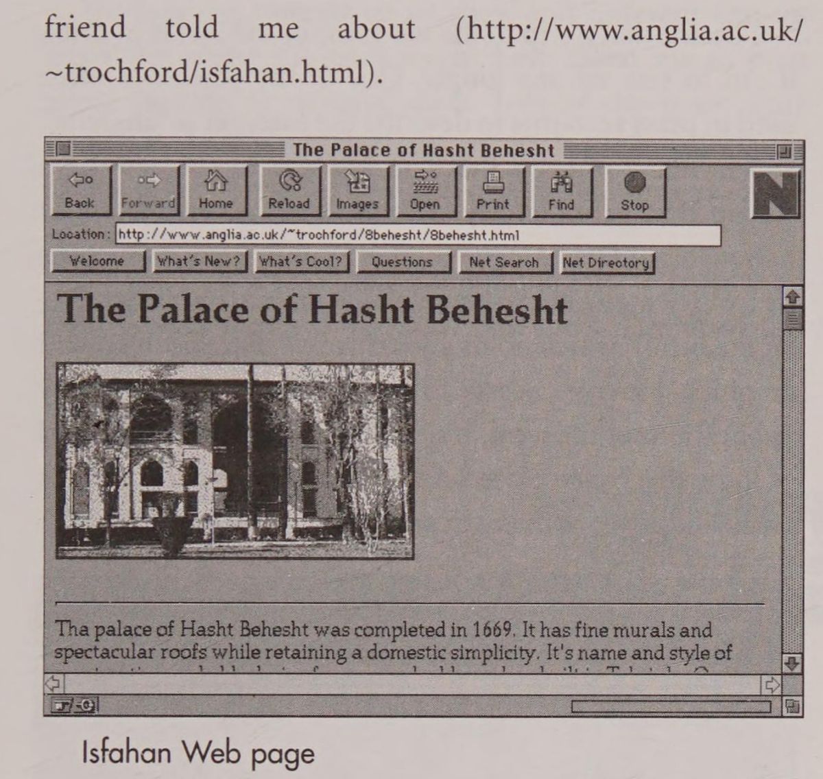 Screenshot of The Palace of Hasht Behesht