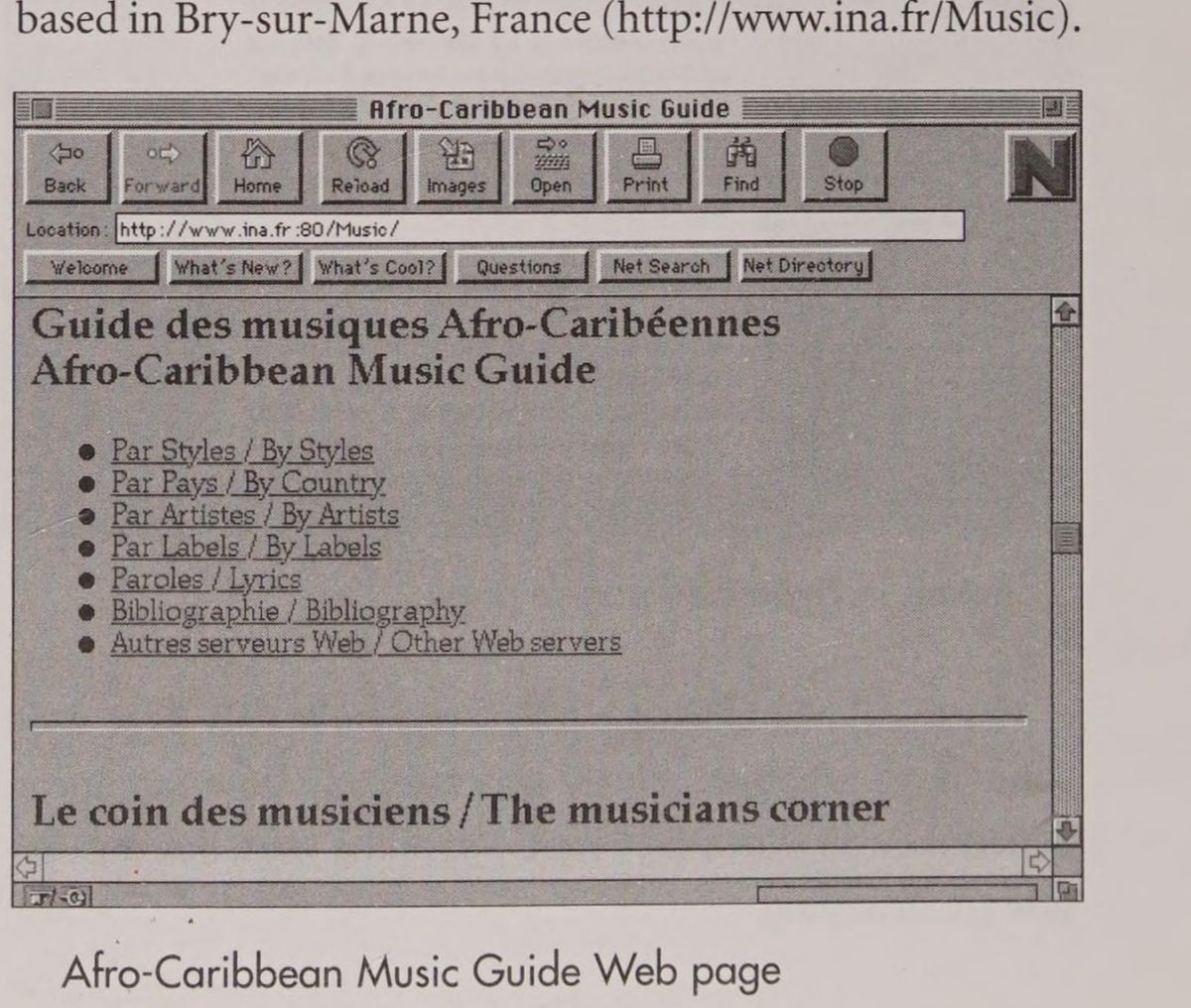 Screenshot of Afro-Caribbean Music