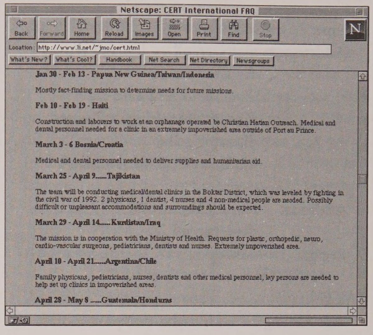 Screenshot of Long Island PC Users Group Home Page
