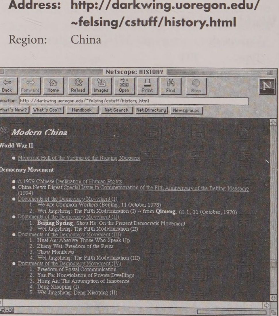 Screenshot of HISTORY — Chinese history documents
