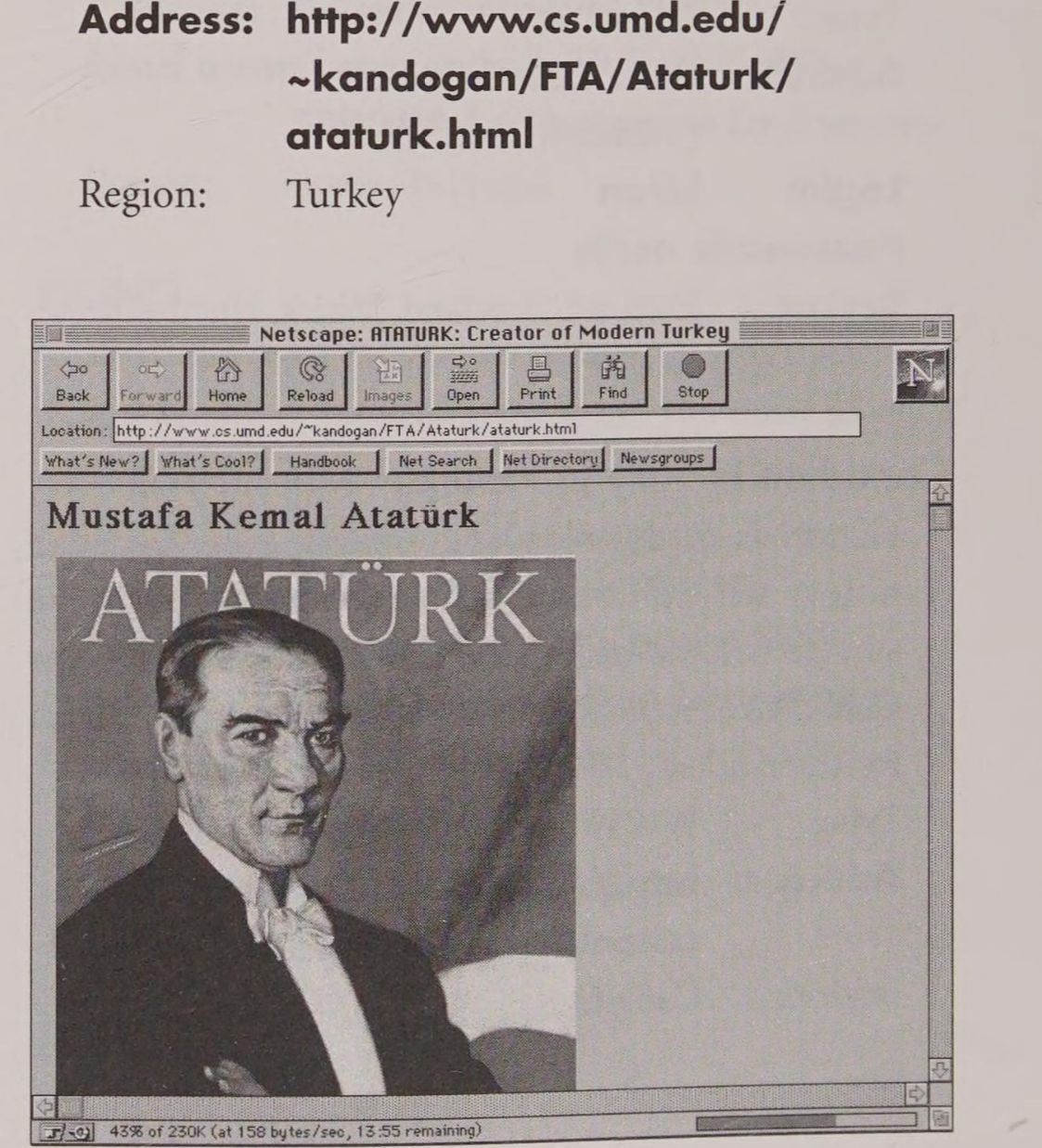Screenshot of Mustafa Kemal Ataturk